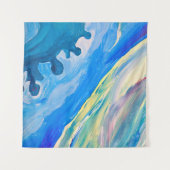 Farbige Acrylmalerei, texturierter Hintergrund. Wandteppich (Vorderseite (Horizontal))