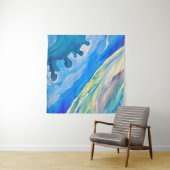 Farbige Acrylmalerei, texturierter Hintergrund. Wandteppich (Beispiel (Horizontal))
