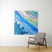 Farbige Acrylmalerei, texturierter Hintergrund. Wandteppich (Beispiel)