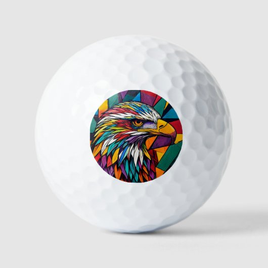Farbige Adlerkunst Golfball (Vorderseite)