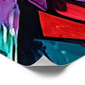 Farbige Adlerkunst Poster (Ecke)