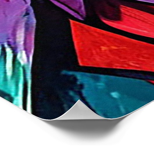 Farbige Adlerkunst Poster (Ecke)