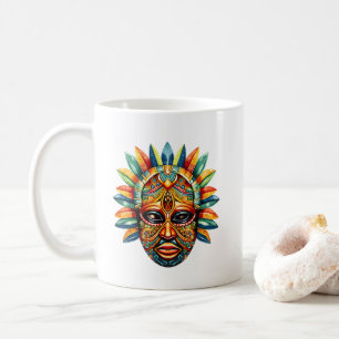 Farbige afrikanische Maskenkaffee-Tasse Kaffeetasse