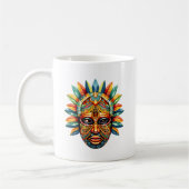 Farbige afrikanische Maskenkaffee-Tasse Kaffeetasse (Links)