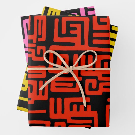 Farbige afrikanische Printwerbung Geschenkpapier Set (Beispiel)