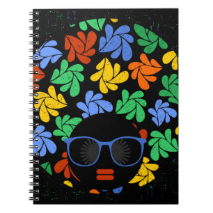 Farbige Afro-Liebe Notizblock