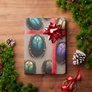 Farbige ägyptische Scarabs Geschenkpapier