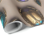Farbige ägyptische Scarabs Geschenkpapier (Rolleneckpunkt)