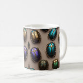 Farbige ägyptische Scarabs Kaffeetasse (VorderseiteRechts)