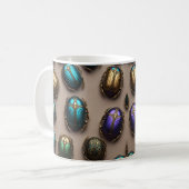 Farbige ägyptische Scarabs Kaffeetasse (Vorderseite Links)