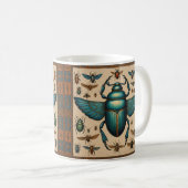 Farbige ägyptische Scarabs Kaffeetasse (VorderseiteRechts)