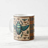 Farbige ägyptische Scarabs Kaffeetasse (Vorderseite Links)