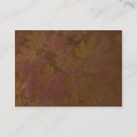 Farbige Ahorn-Blätter mit RSVP-Antwortkarte Begleitkarte (Rückseite)