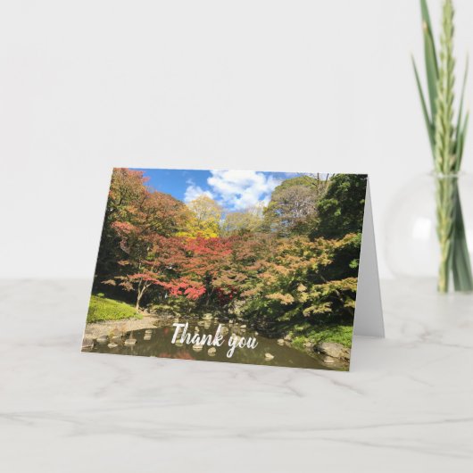 Farbige Ahornbäume nach Teich Karte (Vorderseite)