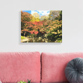 Farbige Ahornbäume nach Teich Leinwanddruck (Insitu (Wohnzimmer))