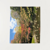 Farbige Ahornbäume nach Teich Wandteppich (Vorderseite)