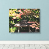 Farbige Ahornbäume und Erholung Leinwanddruck (Insitu (Holzboden))