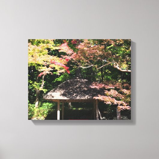 Farbige Ahornbäume und Erholung Leinwanddruck (Vorderseite)