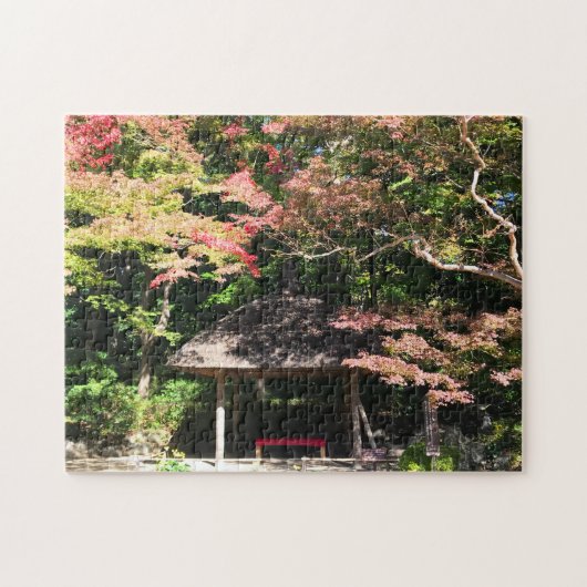 Farbige Ahornbäume und Erholung Puzzle (Horizontal)