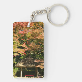 Farbige Ahornbäume und Erholung Schlüsselanhänger