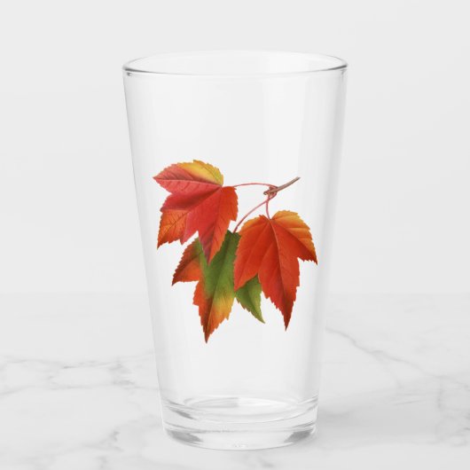 Farbige Ahornblätter Glas (Vorderseite)