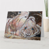 Farbige Akryllische Tiger Monogram zum Geburtstag Karte (Vorderseite)