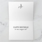 Farbige Akryllische Tiger Monogram zum Geburtstag Karte (Innenseite)