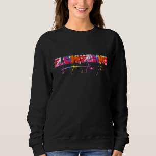 Farbige Albuquerque-Beschriftung  Aquarell Albuqu Sweatshirt
