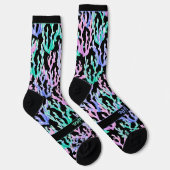 Farbige Algen, Text auf Schwarz Socken (Rechts)
