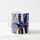 Farbige algorithmische Kunstmuster  Kaffeetasse (Vorderseite Links)