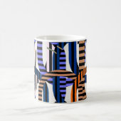 Farbige algorithmische Kunstmuster  Kaffeetasse (Mittel)