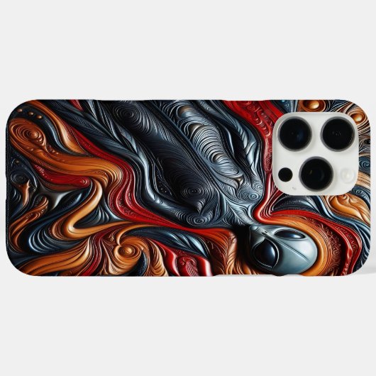 Farbige Alien Case-Mate iPhone Hülle (Rückseite (Horizontal))