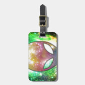 Farbige Alien Gepäckanhänger (Vorderseite vertikal)