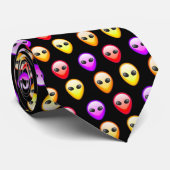 Farbige Alien Krawatte (Gerollt)