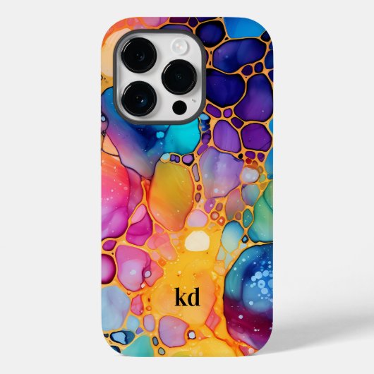 Farbige Alkoholfarbe Aquarellfarben Case-Mate iPhone Hülle (Rückseite)