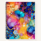 Farbige Alkoholfarbe Aquarellfarben Notizblock (Vorderseite)