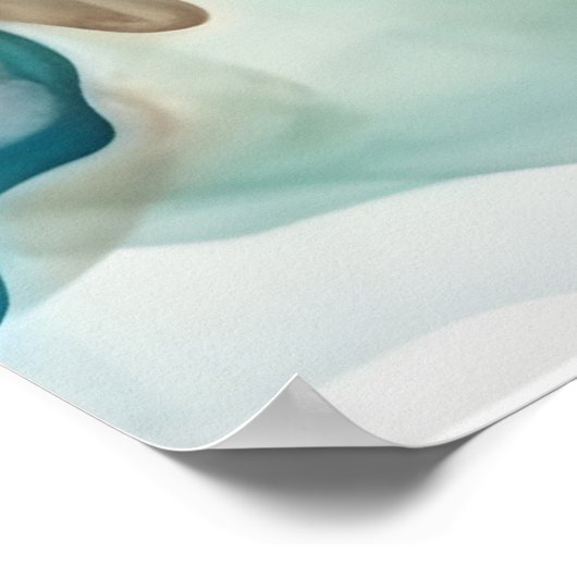 Farbige Alkoholfarbe Poster (Ecke)