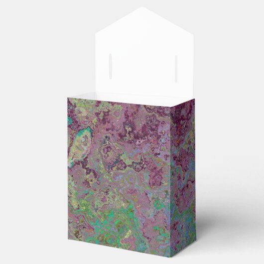 Farbige Alkoholtinte, grün und Burgund Abstrakt Geschenkschachtel (Geöffnet)