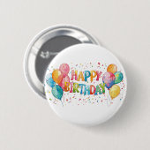Farbige Alles Gute zum Geburtstag Button (Vorne & Hinten)