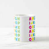 Farbige Alphabet-Briefe Kaffeetasse (Mittel)