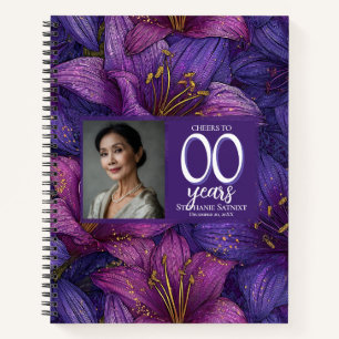 Farbige Amaryllis Erwachsener Geburtstag Custom Notizblock