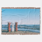 Farbige Ananas am Strand Decke (Vorderseite)