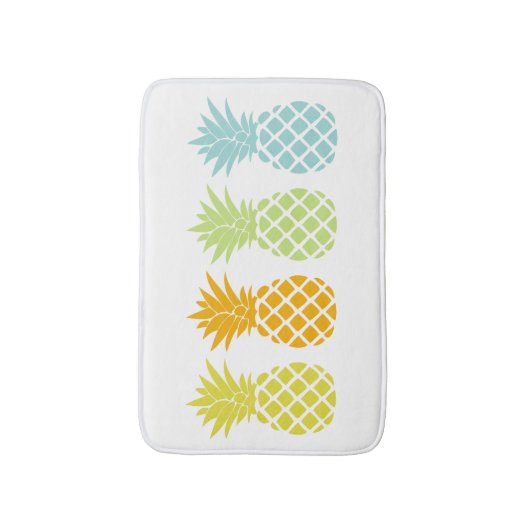 Farbige Ananas Badematte (Vorderseite Vertikal)