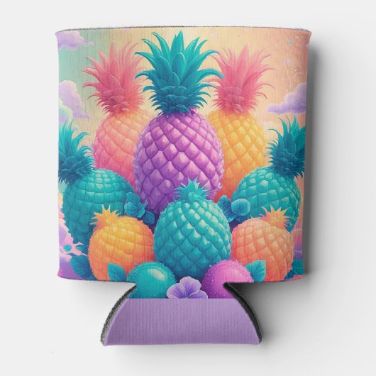 Farbige Ananas Dosenkühler (Vorderseite)