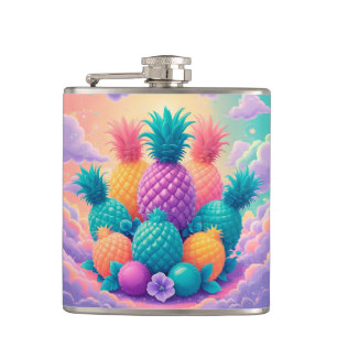 Farbige Ananas Flachmann