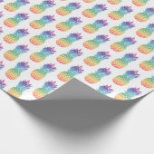 Farbige Ananas-Fruchtmuster Geburtstag Geschenkpapier (Ecke)
