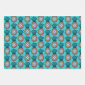 Farbige Ananas Geschenkpapier Set (Vorderseite 2)