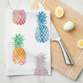 farbige Ananas Handtuch (Viertel Falte)