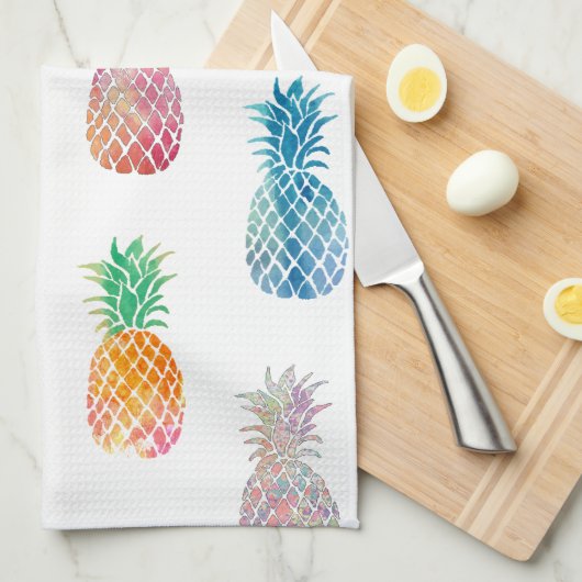 farbige Ananas Handtuch (Viertel Falte)