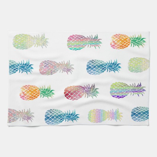 farbige Ananas Handtuch (Horizontal)